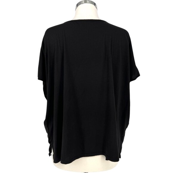 Michael Stars Contrast Dolman Sleeve Short Sleeve Tee Black Size Large - Picture 5 of 9